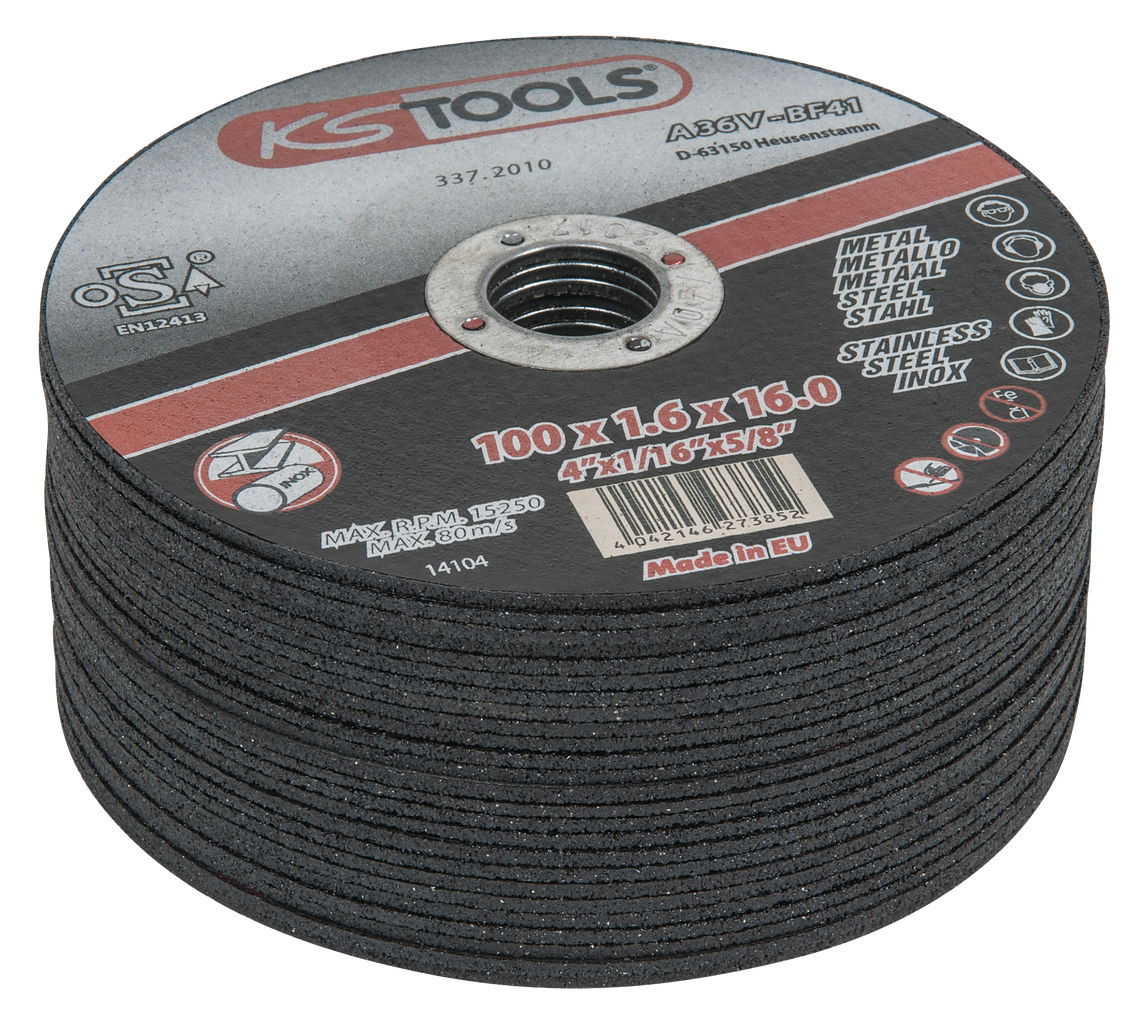 Disques à tronçonner 100 mm par 25 pièces