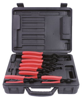 Coffret de pinces à circlips intérieur et extérieur, 10 pièces