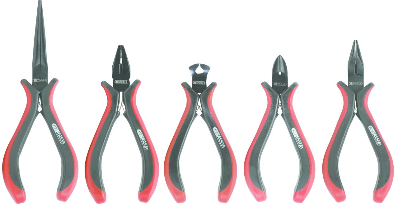 Jeu de pinces de précision à poignées ergonomiques bicomp,