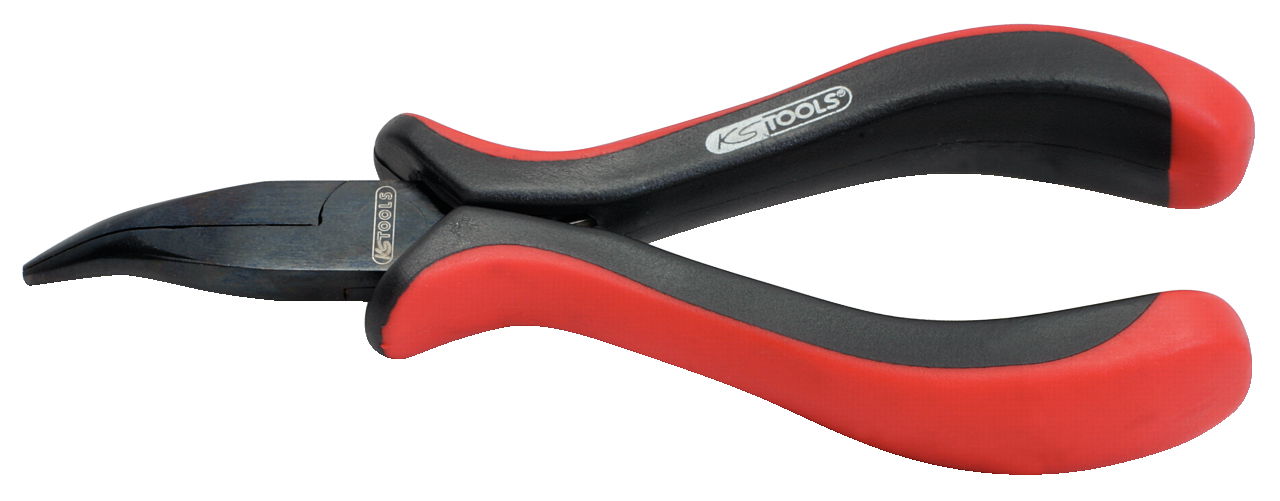 Pince électronique à bec demi-rond coudé à 45° 130mm
