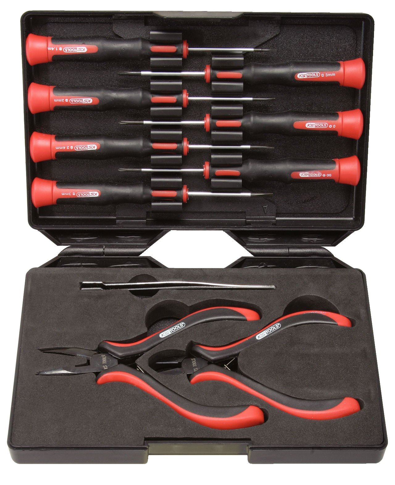 Coffret de pinces et tournevis électroniques, 10 pièces