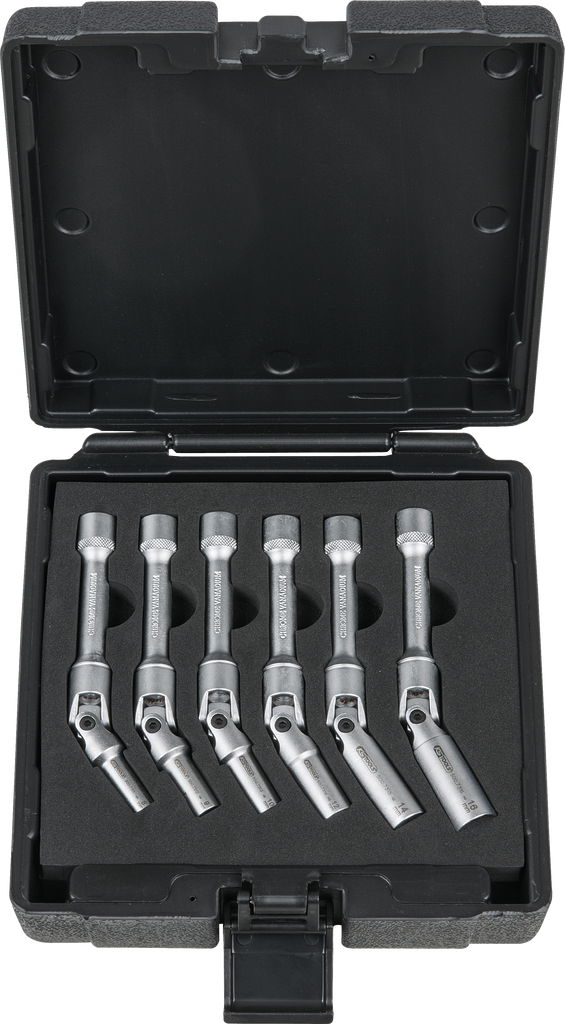 "Douille cardan 3/8"" spécial bougies de préchauffage, 6 pcs"