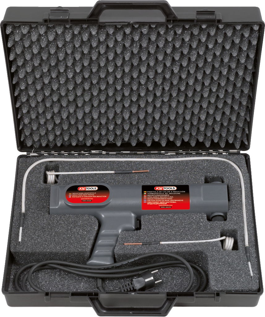 Coffret Pistolet à chaleur par induction, 4 pièces