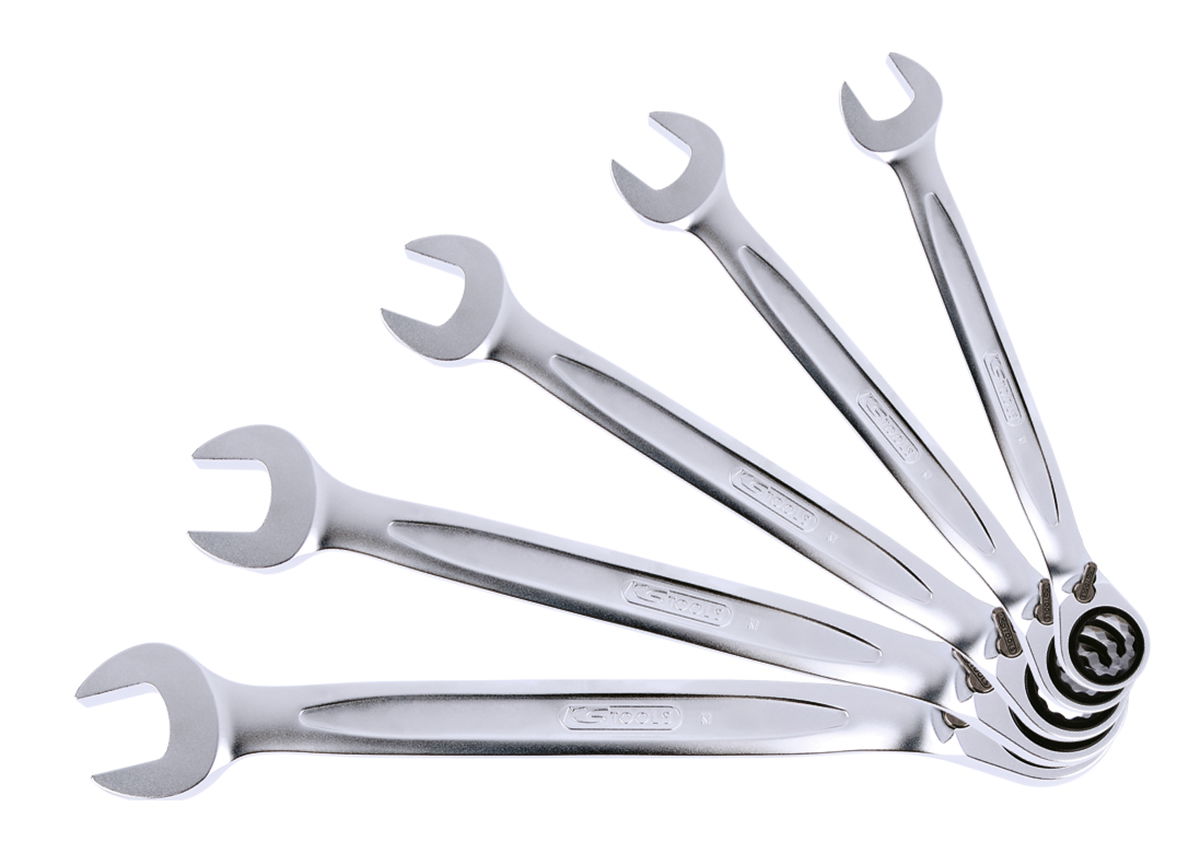 Jeu de clés mixtes à cliquet reversible GEARplus, 5 pcs