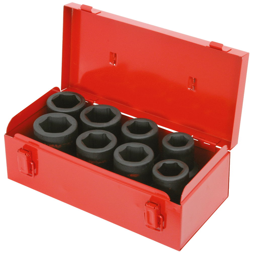 "Coffret de douilles à chocs longues, 1"""