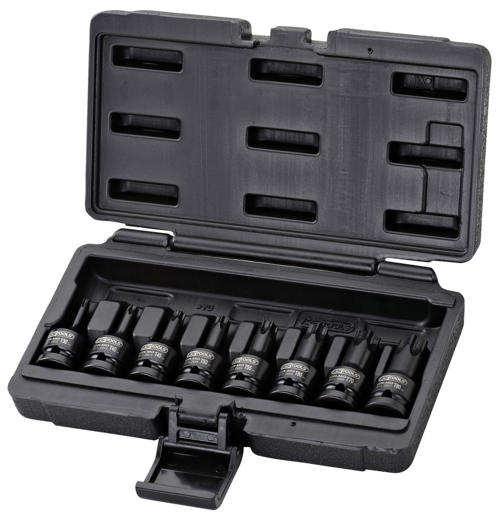 Jeu de douilles à chocs courtes TORX®, 8 pcs