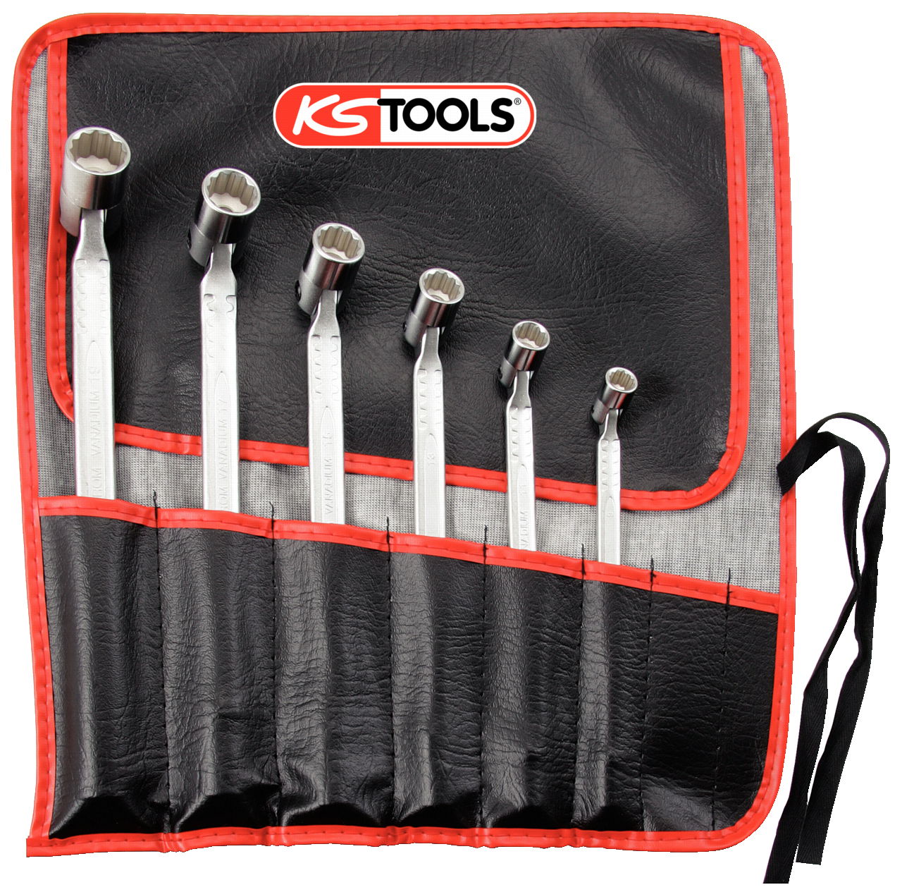 Jeu de 6 clé à  douilles articulée  KS, 8x9-10x11-12x13-14x15-16x17-18x19 mm