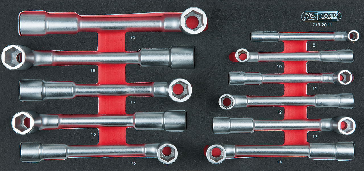 Module de clés à pipe débouchées - 6 pans, 11 pièces