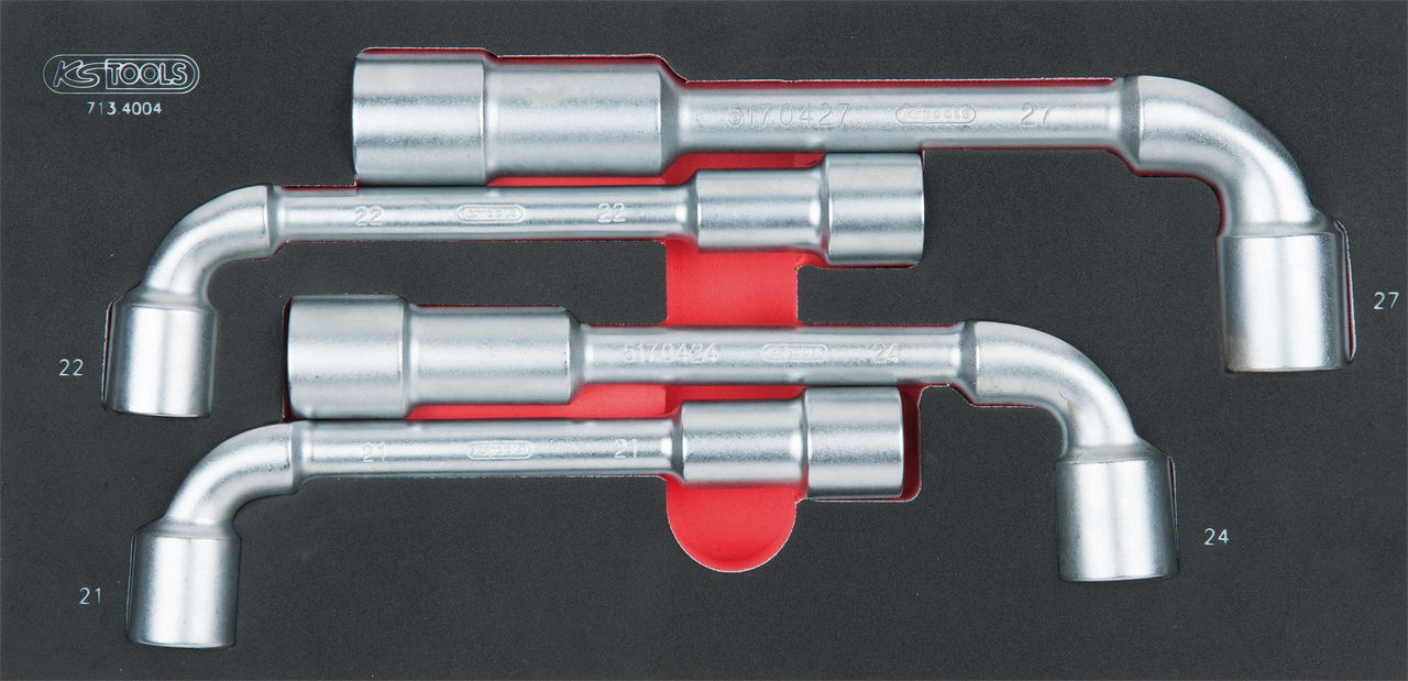 Module de clés à pipe débouchées - 6 pans, 4 pièces
