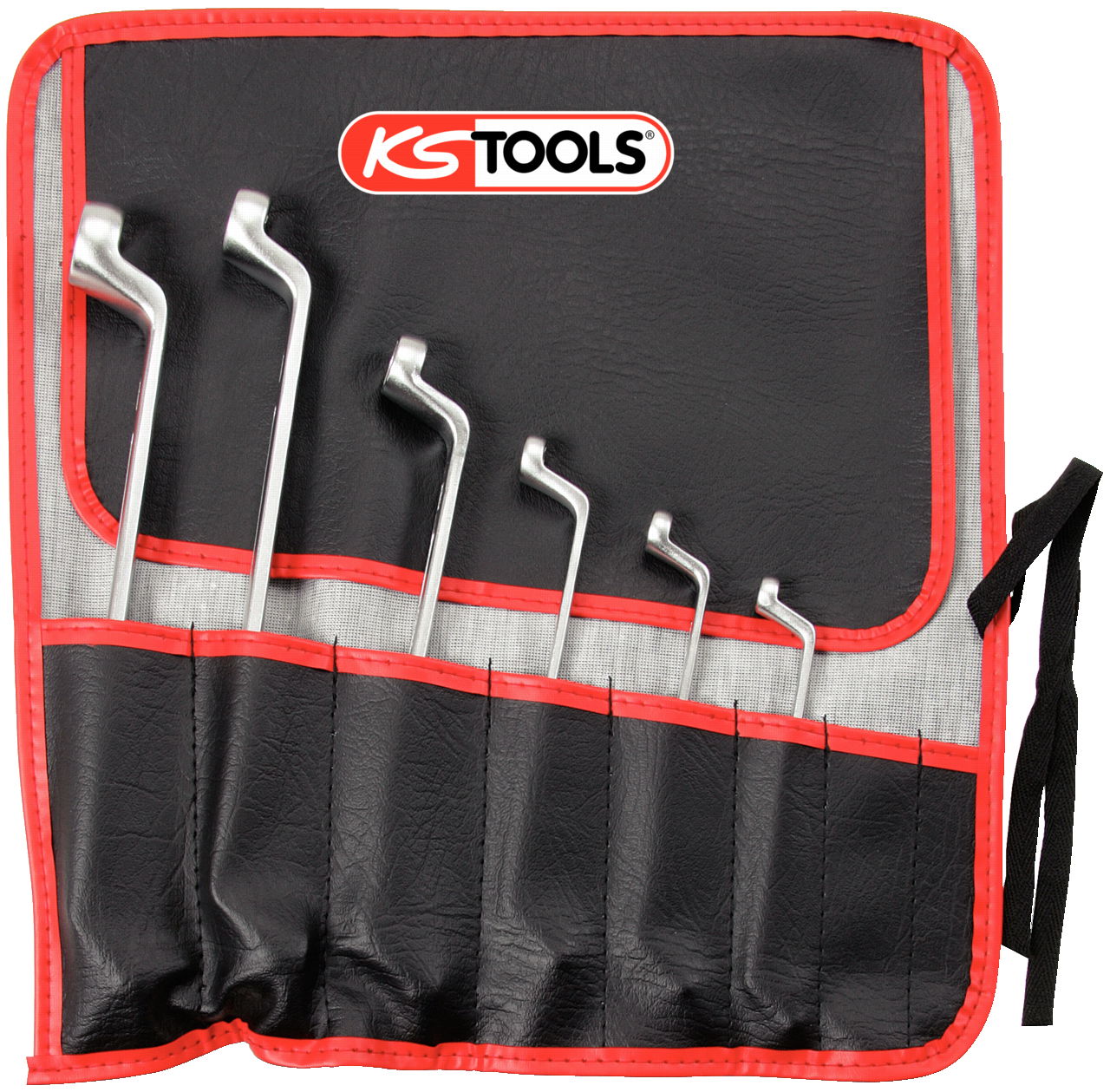 Jeu de 6 clés polygonales TORX, 6x8-7x11-10x12-14x18-16x22-20x24 -contre coudé-