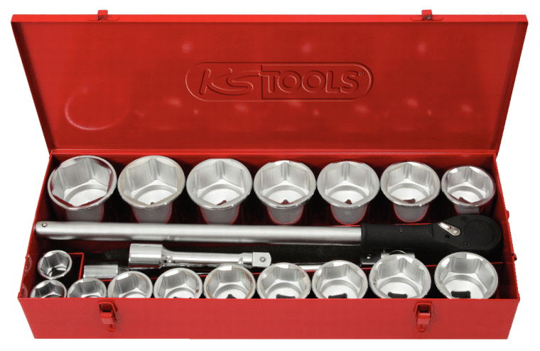Coffret de douilles 6 pans - 1'' - CHROMEplus - 22 pcs