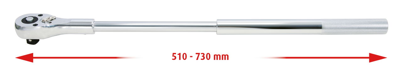 Cliquet téléscopique 3/4'' - 24 dents - L, 510 à 730 mm