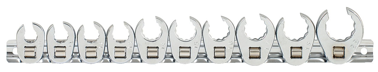 "Jeu de clés type QFC 3/8"" 12 pans, 10 pièces"