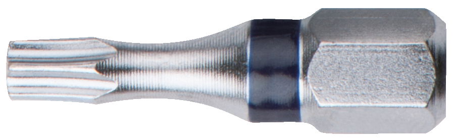 Boite de 5 embouts de vissage à code couleur TORSIONpower®, L. 25 mm - 1/4'' - TORX® percé, T10
