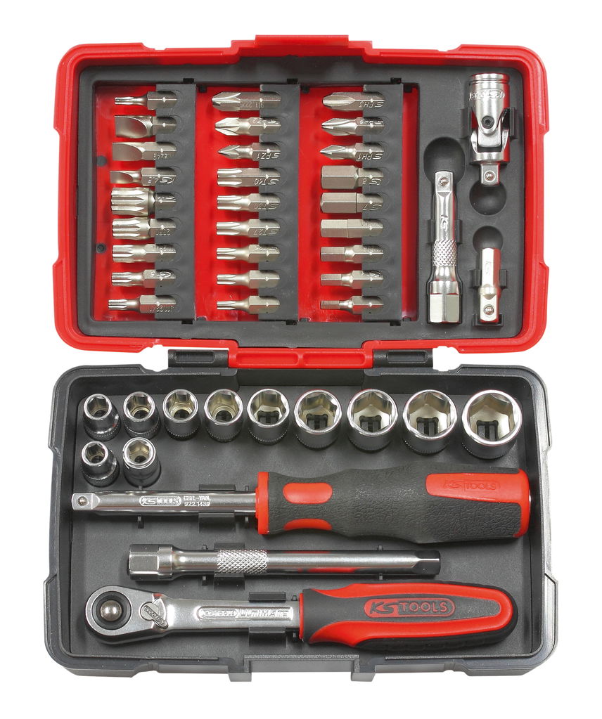 Coffret de douilles et accessoires ULTIMATE® en pouces 1/4'', 47 pièces
