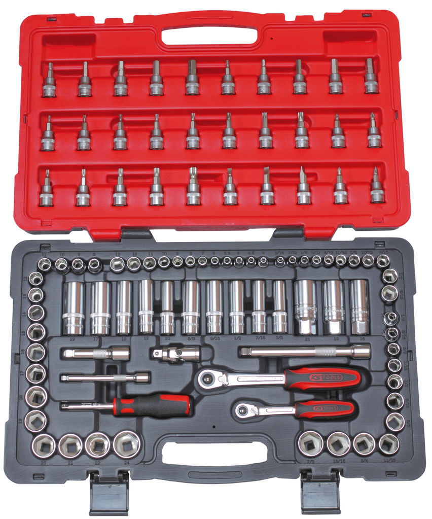 Coffret de douilles et accessoires ULTIMATE® 1/4'' - 3/8'' pouces et métrique, 99 pièces