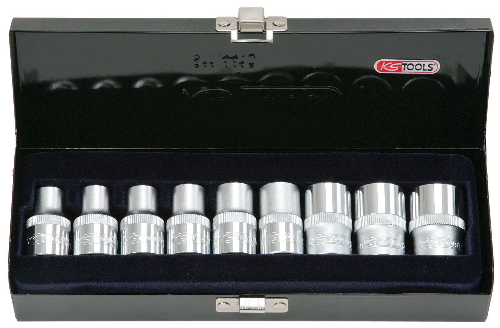 "Coffret de 9 douilles TORX®, L.38 mm -  1/2"" - E10 à E24"""