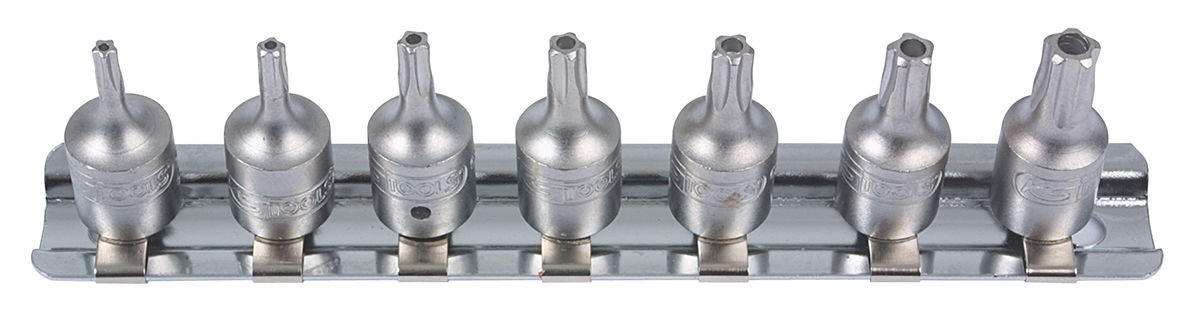 "Rail de douilles tournevis ULTIMATE® 5 pans percés 1/4"", TS 10 à TS 40"""