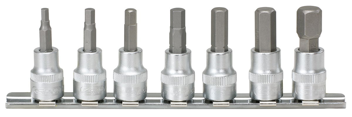Rail de 7 douilles tournevis ULTIMATE® 6 pans 3/8''