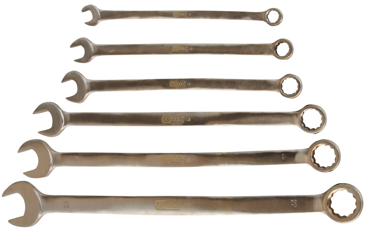 Jeu de clés mixtes extra-longues BRONZEplus, 6 pièces