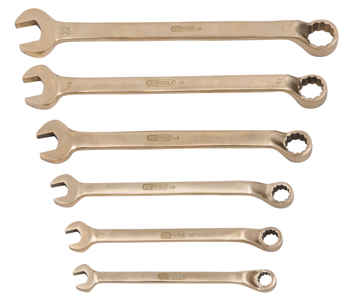 Jeu de clés mixtes coudées BRONZEplus, 6 pièces