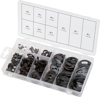 Assortiments de circlips de type E x300