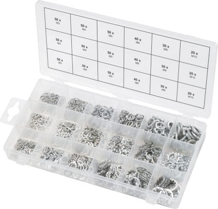 Assortiment de rondelles et de rondelles dentées x720