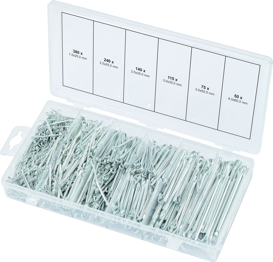 Assortiment de goupilles, 1000 pcs 