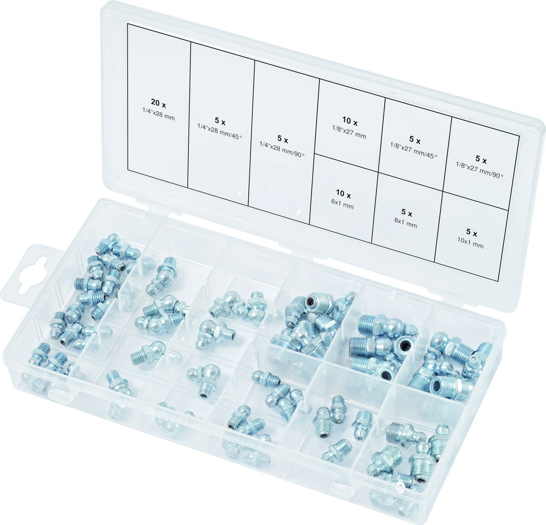 Assortiment de graisseurs métriques et pouces, 70 pcs 