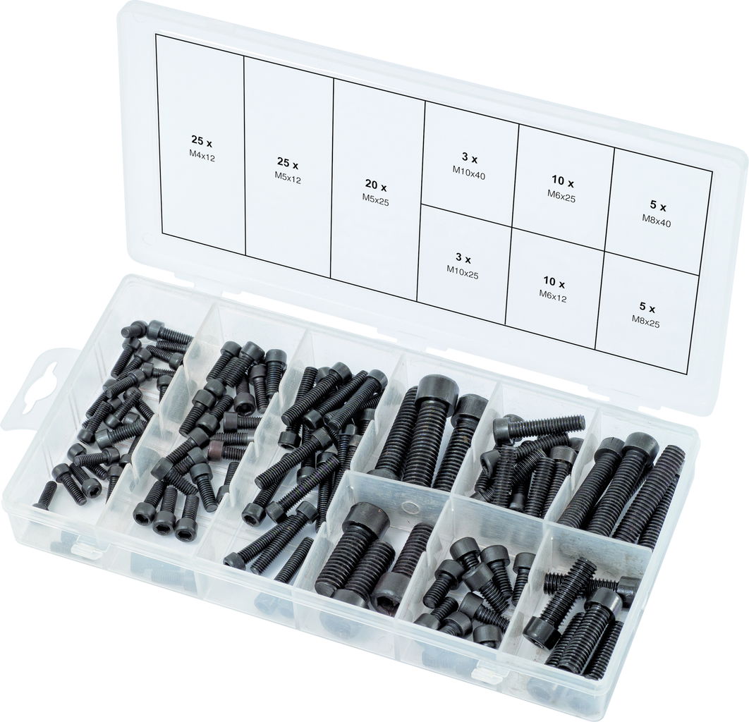 Assortiment de vis 6 pans, 106 pcs 