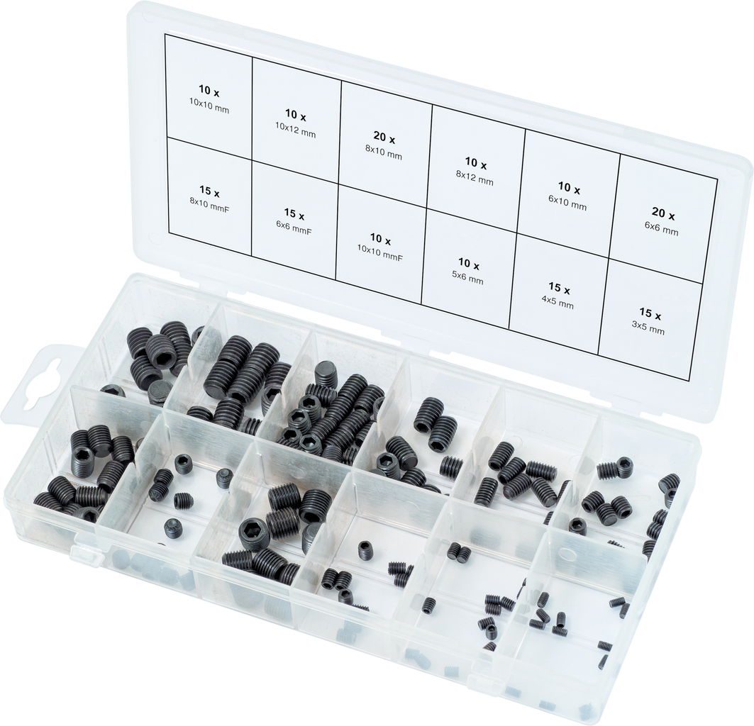 Assortiment de vis sans tête, 160 pcs 