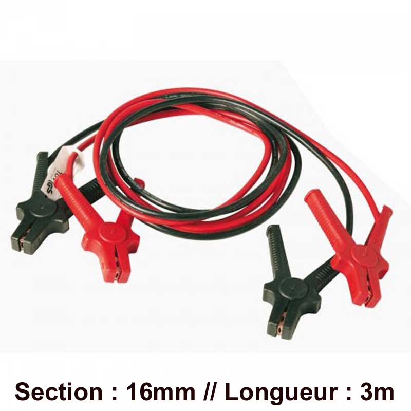 Câble d'aide au démarrage  16mm²x 3m